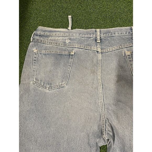 Vintage Wrangler 44x30 Relaxed Fit Blue Jeans Classic Denim Work Pants - Picture 12 of 12